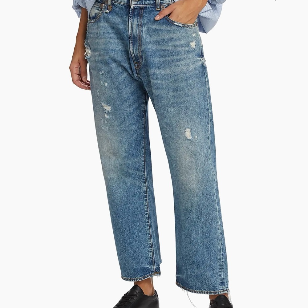 R13 Boyfriend Jean in Bain w/ Rips